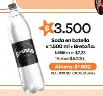 Bretaña soda en botella