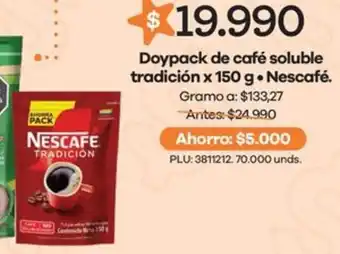 Nescafé doypack de café soluble tradición