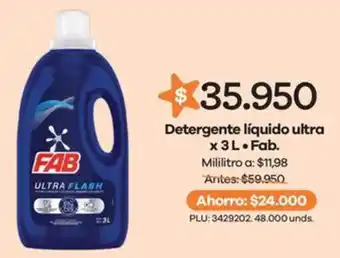 Fab detergente líquido ultra