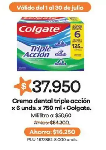 Colgate crema dental triple acción
