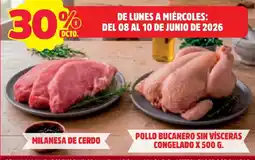 Ara Milanesa de cerdo/ pollo bucanero sin visceras congelado oferta