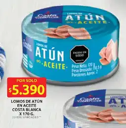 Ara Costa blanca lomos de atún en aceite oferta