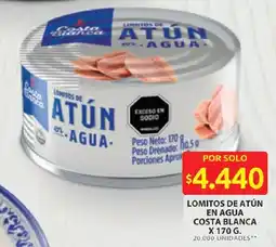 Ara Costa blanca lomitos de atún en agua oferta