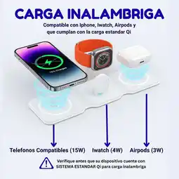 Falabella Cargador inalambrico 3 en 1 Plegable para Iphone oferta