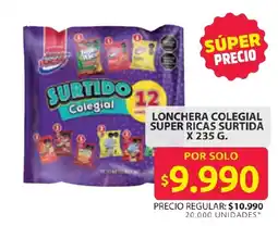Ara Surtido lonchera colegial super ricas oferta