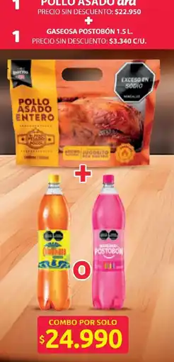 Ara Pollo asado ara + gaseosa postobón oferta