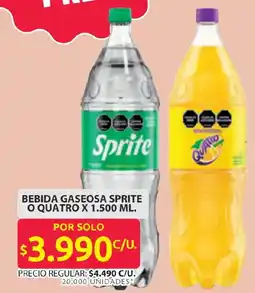 Ara Sprite o quatro bebida gaseosa oferta