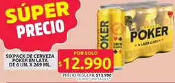 Ara Poker sixpack de cerveza en lata oferta