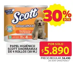 Ara Scott papel higiénico ahorramax oferta
