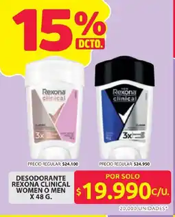 Ara Rexona desodorante clinical women o men oferta