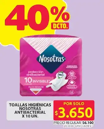 Ara Nosotras toallas higiénicas antibacterial oferta