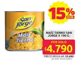 Ara San jorge maíz tierno oferta