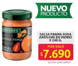 Ara Arrivare salsa panna rosa en vidrio oferta