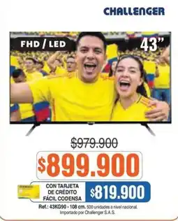 Alkosto Challenger tv 43" oferta