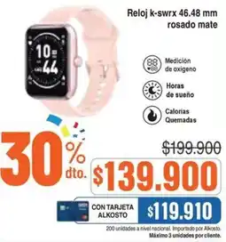 Alkosto Reloj k-swrx rosado mate oferta