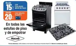 Alkosto Haceb en todas las estufas de piso y de empotrar oferta