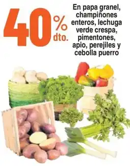 Alkosto En papa granel, champiñones enteros, lechuga verde crespa, dto. pimentones, apio, perejiles y cebolla puerro oferta
