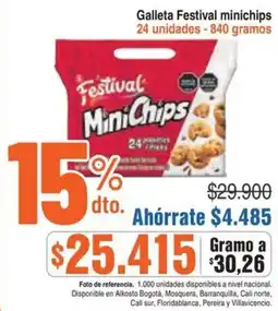 Alkosto Festival minichips galleta oferta