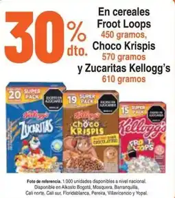 Alkosto Kellogg's en cereales froot loops oferta