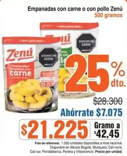 Alkosto Zenú empanadas con carne o con pollo oferta