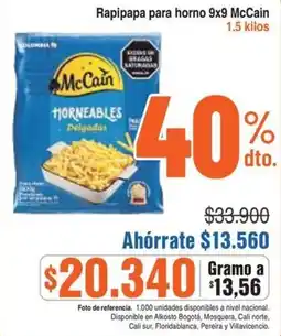 Alkosto McCain rapipapa para horno oferta