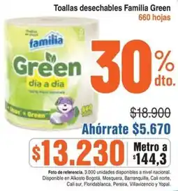 Alkosto Familia green toallas desechables oferta