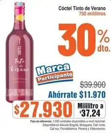Alkosto Cóctel tinto de verano oferta
