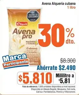 Alkosto Alquería cubana avena oferta
