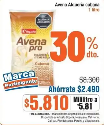 Alquería cubana avena