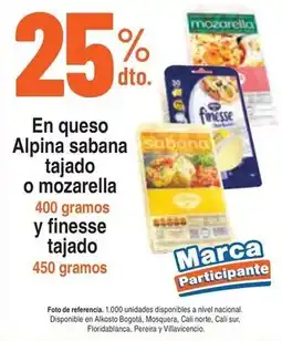Alkosto En queso Alpina sabana sabana tajado oferta