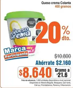 Alkosto Colanta queso crema oferta