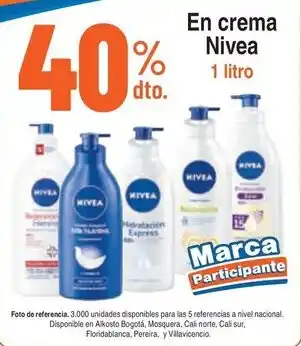 Alkosto Nivea en crema oferta