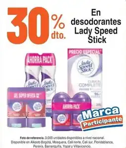 Alkosto Lady speed stick en desodorantes oferta