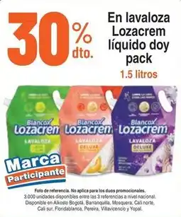 Alkosto Blancox lozacrem en lavaloza líquido doy pack oferta