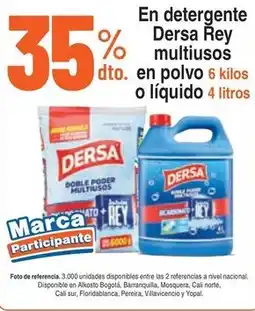 Alkosto Dersa en detergente rey multiusos dto. en polvo oferta