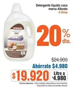 Alkosto Alkosto detergente líquido coco marca oferta