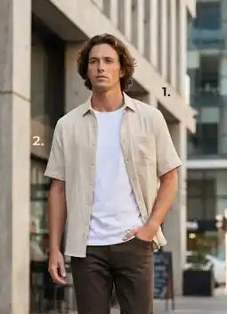 Jumbo Camisa manga corta bolsillo beige oferta