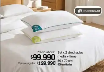 Set x 2 almohadas media + firme