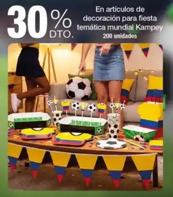 Kampey en artículos de decoración para fiesta temática mundial