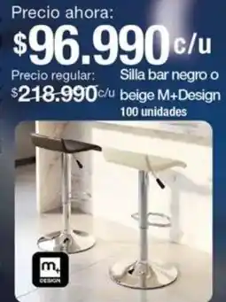 Jumbo M+design silla bar negro o beige oferta