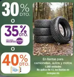 Jumbo En llantas para camionetas, autos y motos oferta