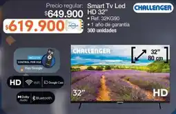 Jumbo Challenger smart tv 32" led oferta