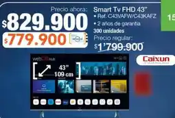Jumbo Caixun smart tv fhd 43" oferta