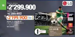 Jumbo Lg smart tv uhd 4k 65" oferta
