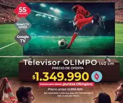 Olímpica Televisor Olimpo 140 cm oferta