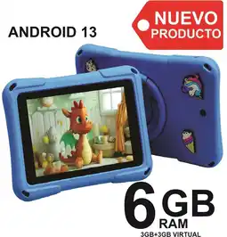 Falabella Tablet Niños 3GB RAM Android 13 Wifi Azul Claro oferta