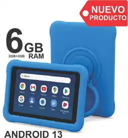Falabella Tablet Niños 3GB RAM Android 13 Wifi Azul Claro oferta
