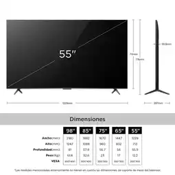 Falabella Televisor - 55 pulgadas 55C6K 4K UHD QD-Mini LED Smart TV Google oferta