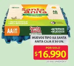 Ara Santa anita huevos tipo AAcaja oferta