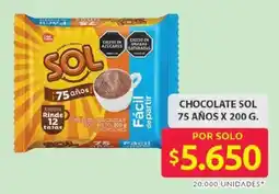 Ara Sol chocolate 75 años oferta